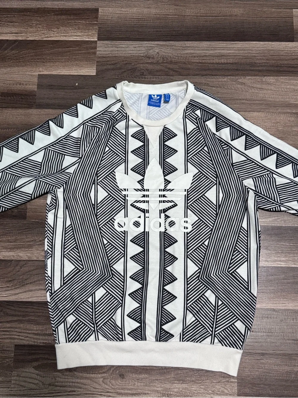 VTG Adidas Geometric Crewneck Sweater